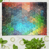 Linge De Cuisine Peinture Abstraite | Couleurs dynamiques (Plié)