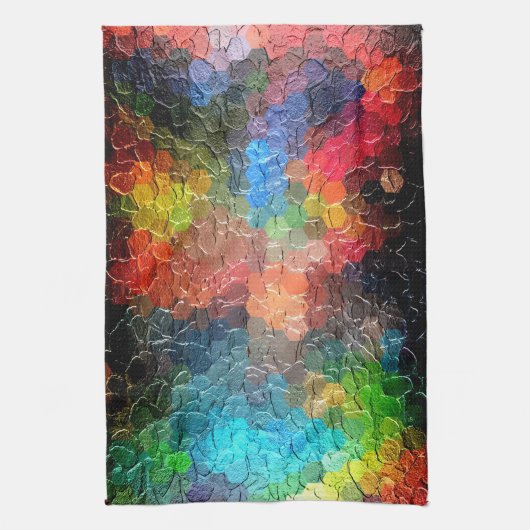 Linge De Cuisine Peinture Abstraite | Couleurs dynamiques (Vertical)