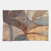 Linge De Cuisine Peinture Abstraite de feuilles florales par Norman (Horizontal)