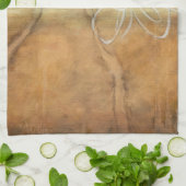 Linge De Cuisine Peinture Abstraite en silhouette sur Arrière - pla (Plié)