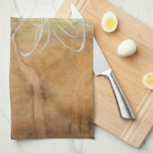 Linge De Cuisine Peinture Abstraite en silhouette sur Arrière - pla (Quart Plié)