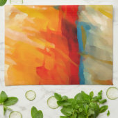 Linge De Cuisine Peinture Abstraite moderne (Plié)