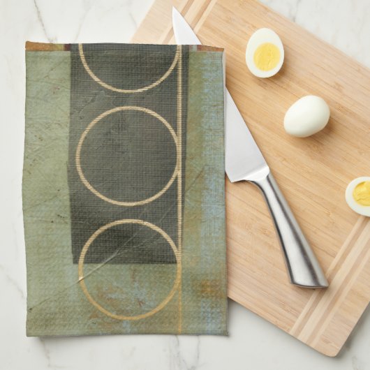 Linge De Cuisine Peinture Abstraite multitexturée par Vision Studio (Quart Plié)