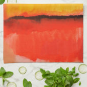 Linge De Cuisine Peinture Abstraite rouge moderne (Plié)