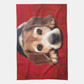 Linge De Cuisine Peinture beagle Art Chien Art (Vertical)