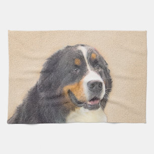 Linge De Cuisine Peinture bernoise de chien de montagne - Art origi