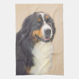 Linge De Cuisine Peinture bernoise de chien de montagne - Art origi