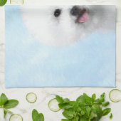 Linge De Cuisine Peinture Bichon Frise - Cute Original Chien Art (Plié)