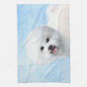 Linge De Cuisine Peinture Bichon Frise - Cute Original Chien Art (Vertical)