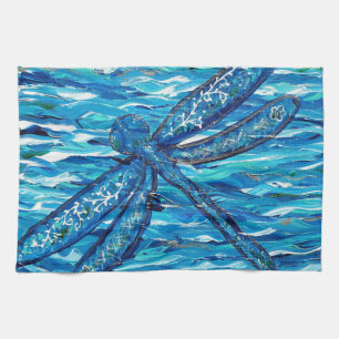 Linge De Cuisine Peinture Blue Dragonfly