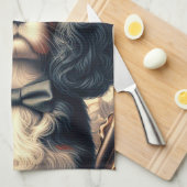 Linge De Cuisine Peinture Cavalier King Charles Spaniel (Quart Plié)