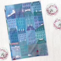 Peinture Cityscape Paris en bleu