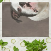 Linge De Cuisine Peinture couleur d'eau Bulldog (Plié)