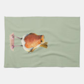 Linge De Cuisine Peinture d'aquarelle d'oiseau de Robin (Horizontal)