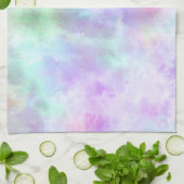 Linge De Cuisine Peinture d'aquarelle Pastel Rainbow Cravate-Dye (Plié)