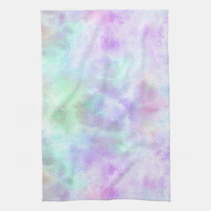 Linge De Cuisine Peinture d'aquarelle Pastel Rainbow Cravate-Dye