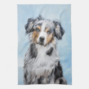 Linge De Cuisine Peinture de berger américaine miniature - L'art d