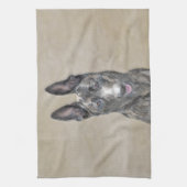 Linge De Cuisine Peinture de berger hollandais - jolie art original (Vertical)