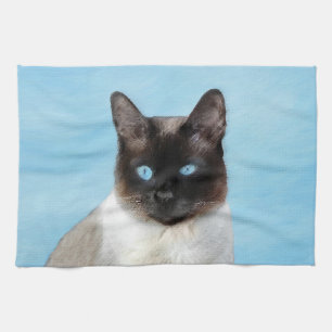 Linge De Cuisine Peinture de chats de Siamese - Cute Original Cat A