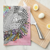 Linge De Cuisine Peinture de chats Pastel Aquarelle mignonne et col (Quart Plié)