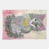 Linge De Cuisine Peinture de chats Pastel Aquarelle mignonne et col (Horizontal)