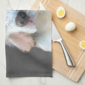 Linge De Cuisine Peinture de Clumber Spaniel - Art original de chie (Quart Plié)