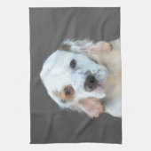Linge De Cuisine Peinture de Clumber Spaniel - Art original de chie (Vertical)