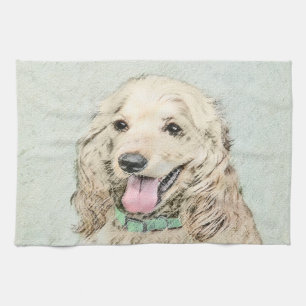 Linge De Cuisine Peinture de Cocker Spaniel Buff - Art de chien ori