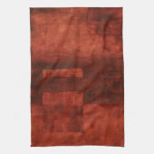 Linge De Cuisine Peinture de Crimson profonde avec formes géométriq (Vertical)