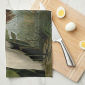 Linge De Cuisine Peinture de la faune d'Audubon Heron violet (Quart Plié)