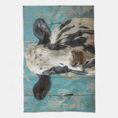 Linge De Cuisine Peinture de la ferme de vache laitière de mignonne (Vertical)