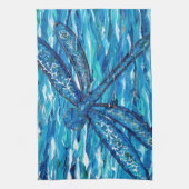Linge De Cuisine Peinture de libellules bleues (Vertical)