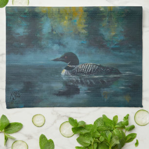 Linge De Cuisine Peinture de plongeon Loonell