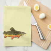 Linge De Cuisine Peinture de poisson à l'omble de fontaine (Quart Plié)