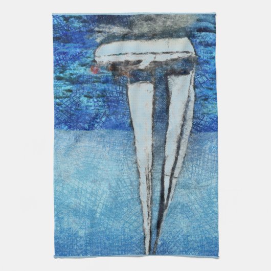 Linge De Cuisine Peinture de voiliers (Vertical)