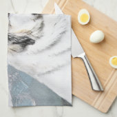 Linge De Cuisine Peinture des Pyrénées - Art original du chien (Quart Plié)