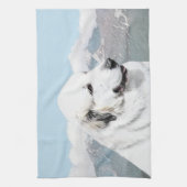 Linge De Cuisine Peinture des Pyrénées - Art original du chien (Vertical)