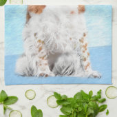 Linge De Cuisine Peinture d'espagnol Welsh Springer - Art original (Plié)