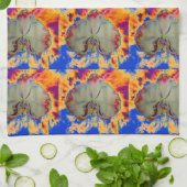 Linge De Cuisine Peinture d'orchidée aquarelle abstraite boho éléga (Plié)