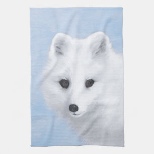 Linge De Cuisine Peinture du Renard Arctique - Art Animalier Origin