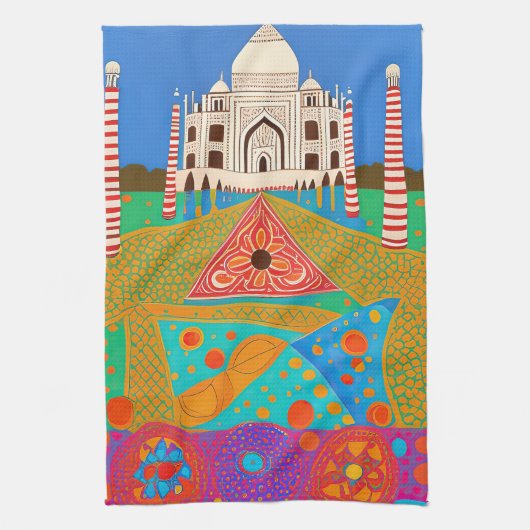 Linge De Cuisine Peinture du Taj Mahal (Vertical)