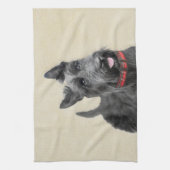 Linge De Cuisine Peinture écossaise Terrier - Cute Original Chien A (Vertical)