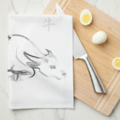 Linge De Cuisine Peinture enfant Bison d'eau Chinois Ox Nouvel An K (Quart Plié)