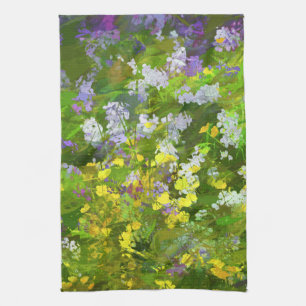 Linge De Cuisine Peinture fleur sauvage Impasto - Art Fleur Origina