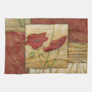 Linge De Cuisine Peinture florale avec les courses évidentes de