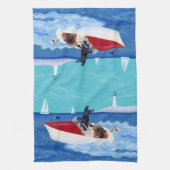 Linge De Cuisine Peinture fraîche de Labradors d'été (Vertical)