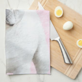 Linge De Cuisine Peinture française de Bulldog (Crème/Blanc) - Art  (Quart Plié)