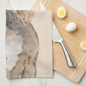 Linge De Cuisine Peinture française de Bulldog (Sable) - Belle oeuv (Quart Plié)