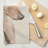 Linge De Cuisine Peinture Greyhound - Cute Original Chien Art (Quart Plié)