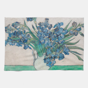 Linge De Cuisine Peinture impressionniste Vase d'Iris de Van Gogh
